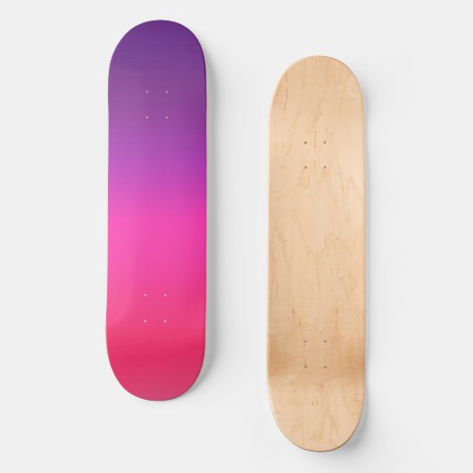 Neon Paars en roze ombre abstract design Skateboard (Voorkant)