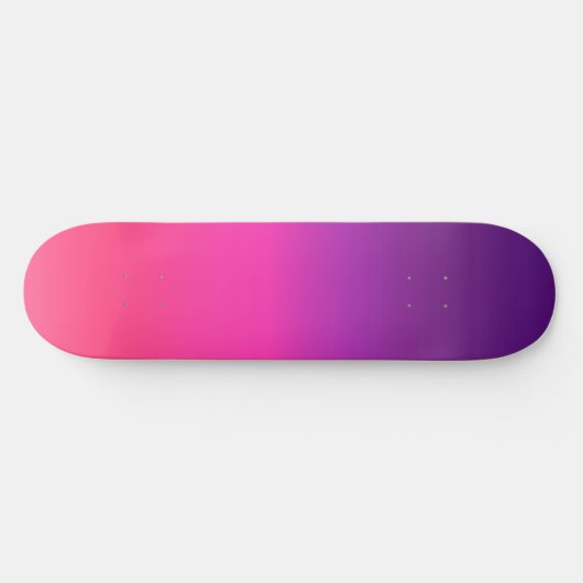 Neon Paars en roze ombre abstract design Skateboard (Horizontaal)