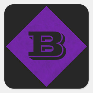 Neon Paars Velvet Persoonlijk casino Vierkante Sticker