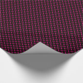 Neon Paars Weaved Pattern Cadeaupapier (Hoek)