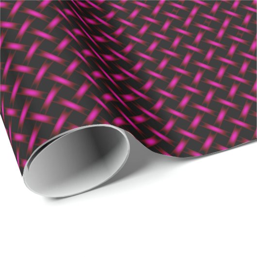 Neon Paars Weaved Pattern Cadeaupapier (Rol Hoek)