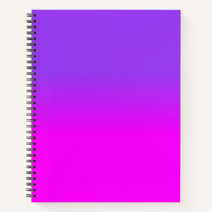 Neon Paarse en Hot Pink Ombre schaduw kleur vervag Notitieboek