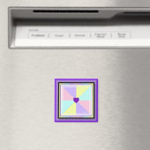 NEON & paarse harten slaan Magneet (Insitu (Vaatwasser))