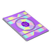 NEON & paarse harten slaan Notitieboek (Rechterzijde)