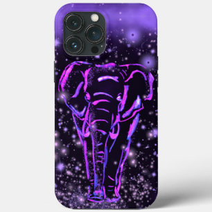 Neon Paarse olifant iPhone Case