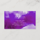 Neon & Paarse Rookvlechten Visitekaartje (Achterkant)