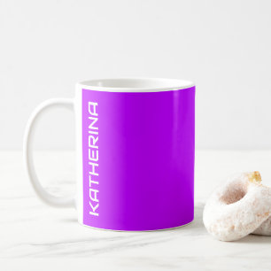 Neon Paarse Stevige Kleur Klassiek gepersonalise Koffiemok