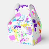 Neon Paint, lieve zestien, vleermuis Mitzvah, dank Bedankdoosjes (Achterkant)