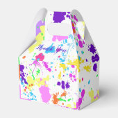 Neon Paint, lieve zestien, vleermuis Mitzvah, dank Bedankdoosjes (Voorkant Zijde)