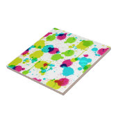 Neon Paint Splash Ceramic Tile Tegeltje (Zijkant)