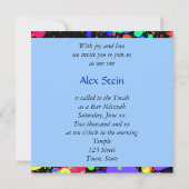 Neon Paint Splatter, Bar / Invitation Bat mitzvah (Dos)