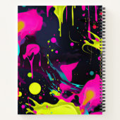 Neon Paint Splatter Composition Notitieboek (Achterkant)