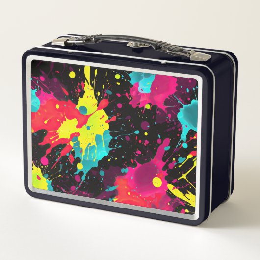 Neon Paint Splatter Lunch Box (Achterkant)