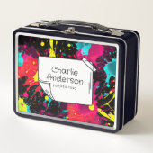 Neon Paint Splatter Lunch Box (Voorkant)
