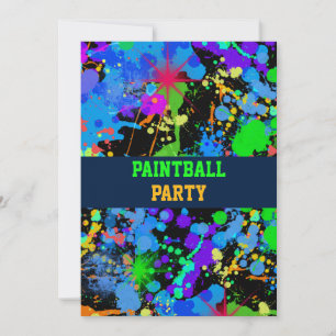 Neon Paint Splatter Paint Ball Kaart