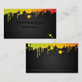 Neon Paint Spletters Visitekaartje (Voorkant / Achterkant)