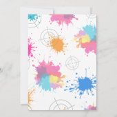 Neon Paintball Invitation - Combat Birthday Party (Dos)