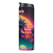 Neon Palm Trees Thermosbeker (Geroteerd rechts)