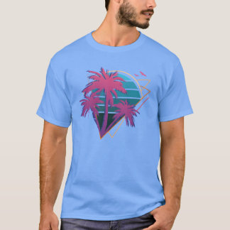 Neon Palmbomen vintage T-shirt