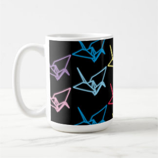 Neon Paper Cranes Koffiemok