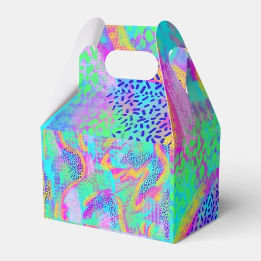 Neon partij gunst doos bedankdoosjes (Achterkant)