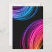 Neon Party Glow Anniversaire Invitation (Dos)