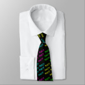 Neon Party Glow in Dark Print Necktie Stropdas (Gebonden)