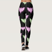 Neon Pastel Bat Seamless Pattern - Gothische Leggi Leggings (Achterkant)