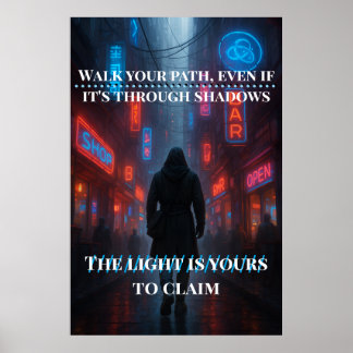 Neon Path - Poster de l'allée Cyberpunk