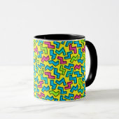 Neon Pattern van 80/90 Mok (Voorkant rechts)