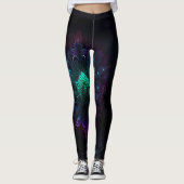 Neon Peacock Élégance Leggings (Devant)