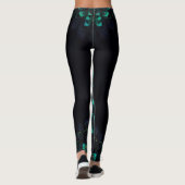 Neon Peacock Élégance Leggings (Dos)
