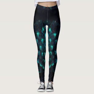 Neon Peacock Élégance Leggings