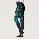 Neon Peacock Élégance Leggings (Gauche)