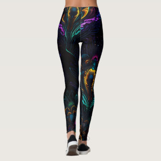 Neon Peacock Élégance Leggings