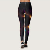 Neon Peacock Élégance Leggings (Dos)