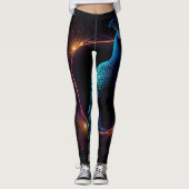 Neon Peacock Élégance Leggings (Devant)