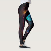 Neon Peacock Élégance Leggings (Droite)