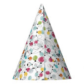 Neon Penguin-kerstballonnen Feesthoedjes (Achterkant)