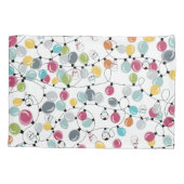 Neon Penguin-kerstballonnen Kussensloop (Achterkant)