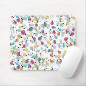 Neon Penguin-kerstballonnen Muismat (Met muis)