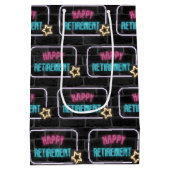 Neon Pensioen Teken op Brick Medium Cadeauzakje (Achterkant)