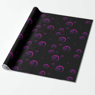 Neon Pentacles Witchy Wrapping Paper Cadeaupapier