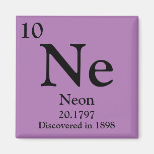 Neon periodiek systeem magneet