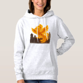 Neon Phoenix Rooftop Graffiti Art Hoodie