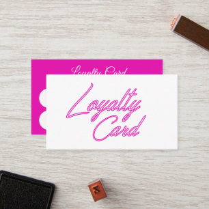 Neon Pink Beauty Salon Loyalty Punch-kaart