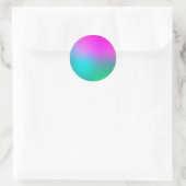 Neon Pink Blue en Green Ronde Sticker (Tas)