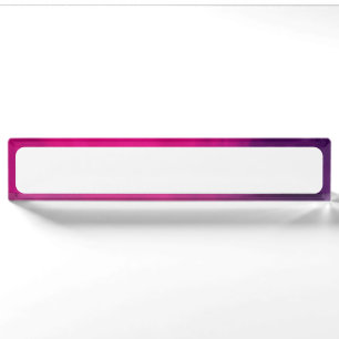 Neon Pink Border Desk naamplaat – Naambordje