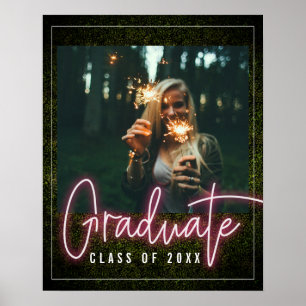 Neon Pink Boxwood Afstuderen Fotoklasse: Poster