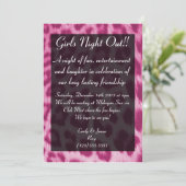 Neon Pink Cheetah Imprimer Invitation De Nuit Pour (Debout devant)